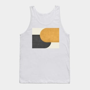 Half Circle Colorblock - Gold Black Tank Top